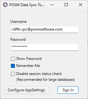 POSM Data Sync login