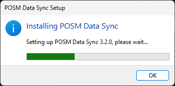 POSM Data Sync installation progress
